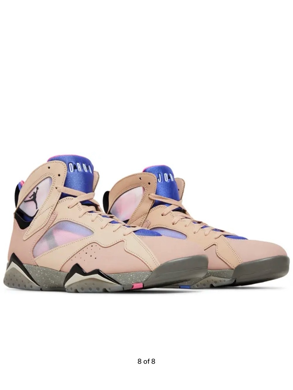 Jordan Mid-Top Sneakers in Pink with Purple Accents Size: Men 8.5 /Womens 10